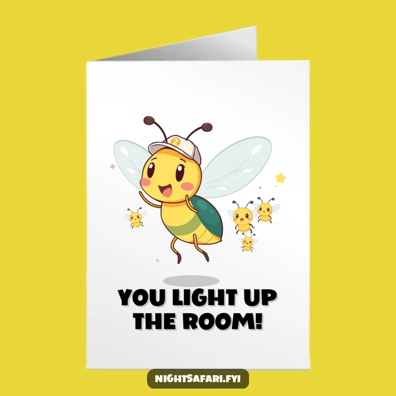 Free Printable Firefly Parade Congrats Card - Downloadable Bright Achievement Greeting