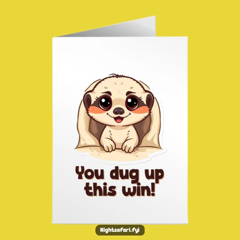 Free Printable Meerkat Congrats Card: Hilarious Downloadable Gift for Big Achievements