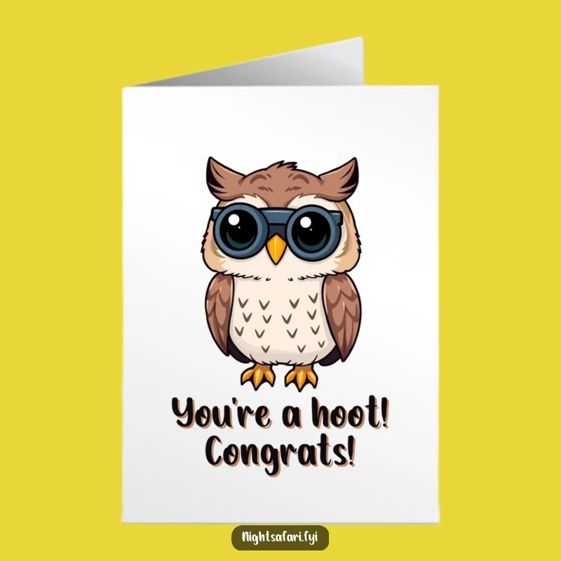 Free Printable Owl Congrats Card Funny Curious Downloadable Gift