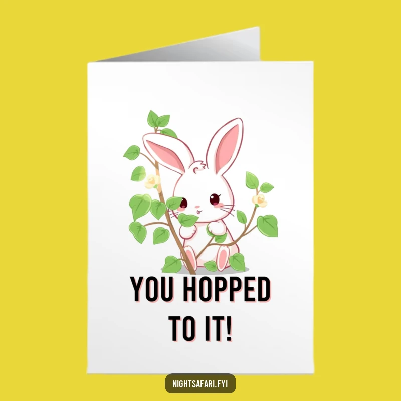 Free Printable Congrats Card: Bunny Congratulates You, Funny Success Download!