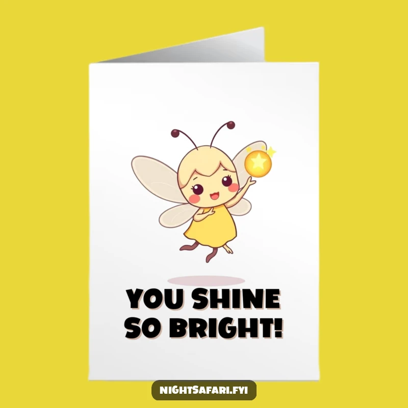 Free Printable Firefly Congratulations Card: Funny Glowing Gift