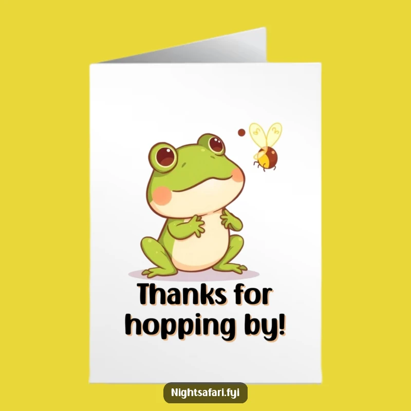 Free Printable Frog Thank You Card: Funny Downloadable Gift for Your Appreciation!