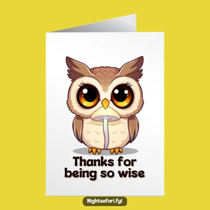 Free Printable Thank You Card - Owl's Gratitude - Downloadable Gift