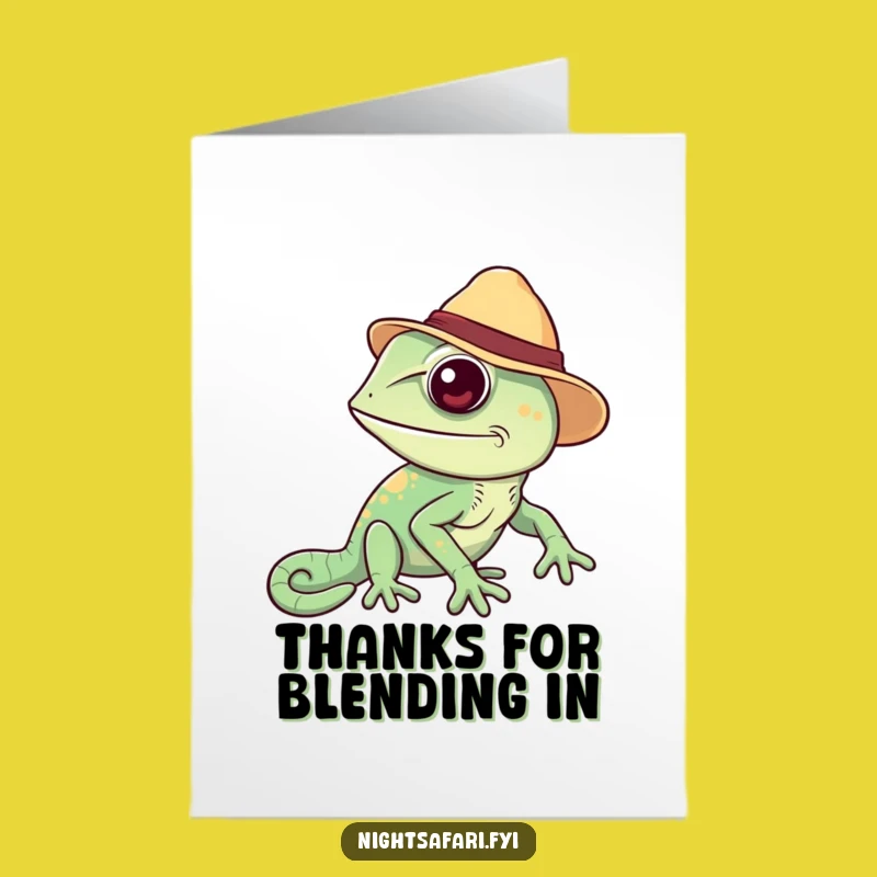Free Printable Thank You Card: Chameleon Hat Appreciation - Funny Downloadable