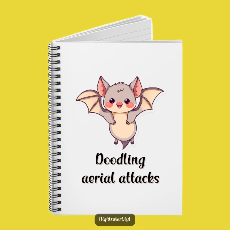 Funny Bat Notebook - Playful Loops, Ideal Funny Gift