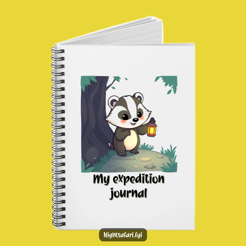 Funny Badger Lantern Notebook: Jot Down Adventures, Funny Gift Journal