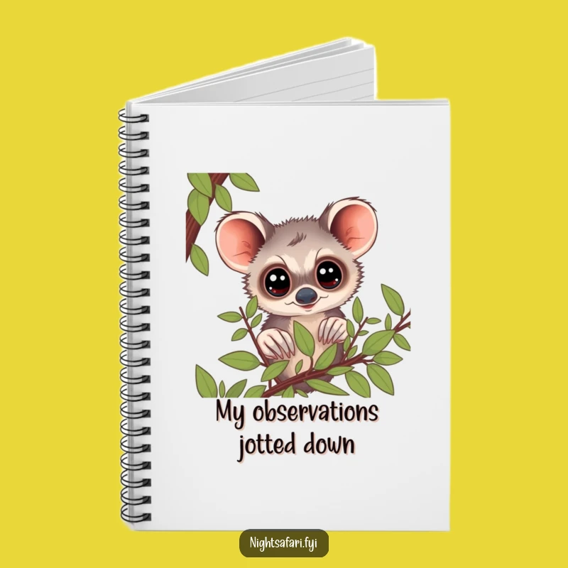 Funny Bushbaby Big Eyes Notebook A Creative Gift For Observant Writers