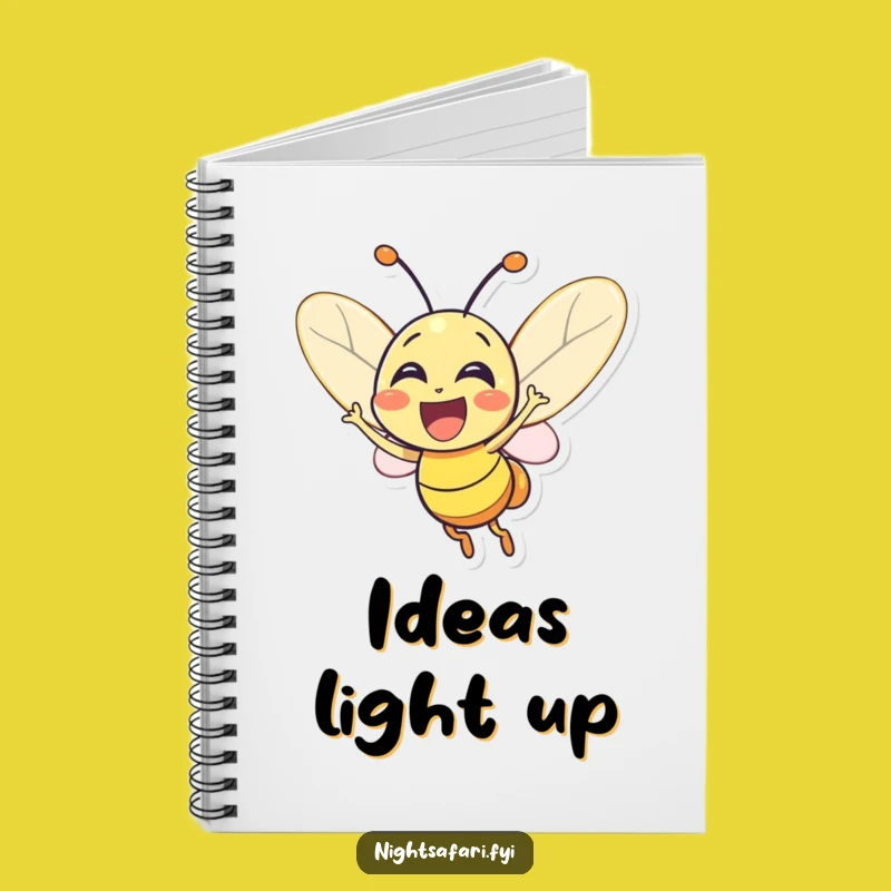 Funny Firefly Notebook: Glowing Joyful Lightbug Journal, Ideal Humorous Gift