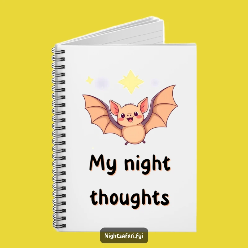 Funny Fruit Bat Notebook: Starry Night Journal for Magical Ideas