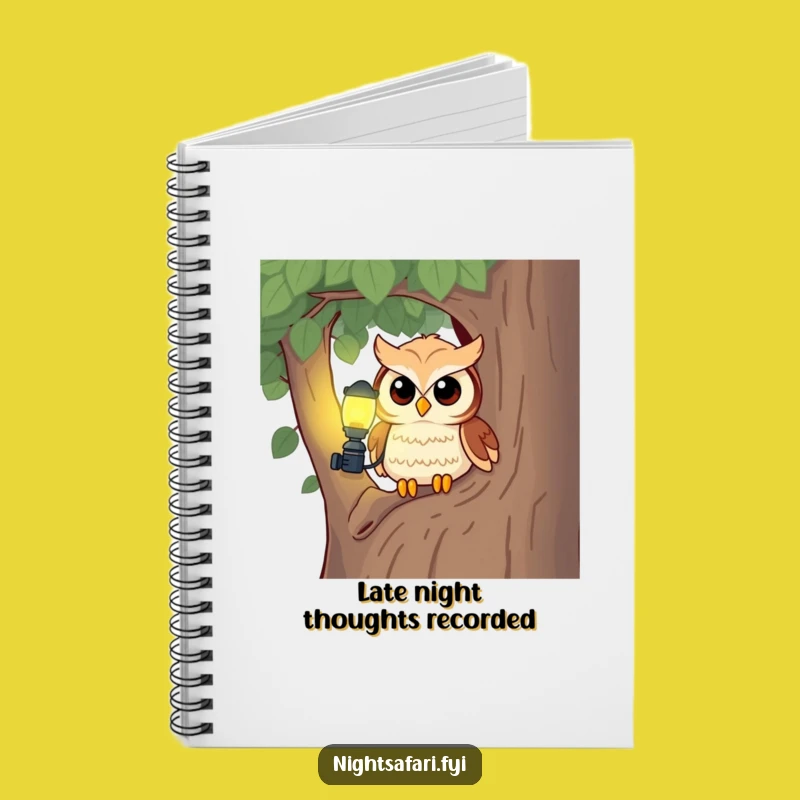 Funny Owl Headlamp Notebook: Jot Down Ideas, Funny Gift Journal