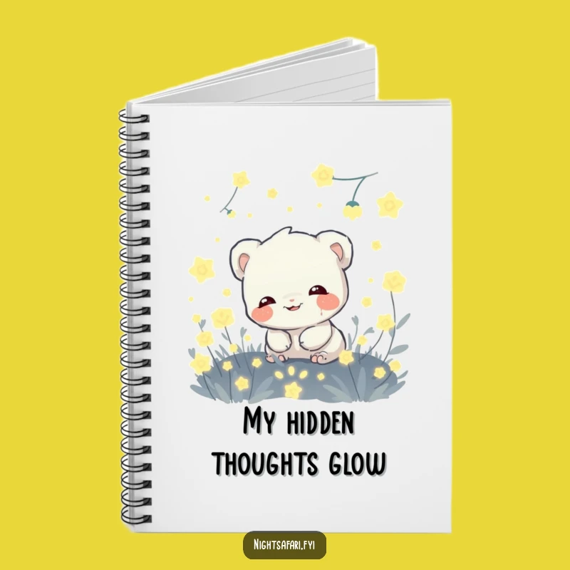 Funny Giggling Shy Creature Notebook - Firefly Journal Gift