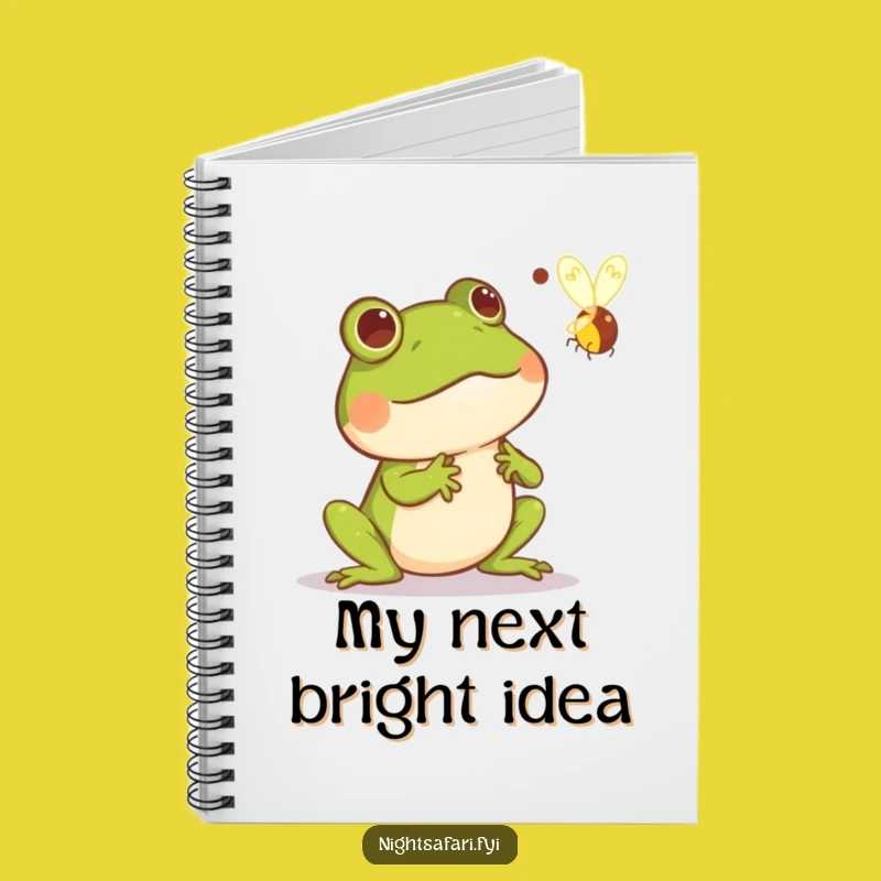 Funny Frog Startled Notebook: Comical Firefly Journal for Your Thoughts