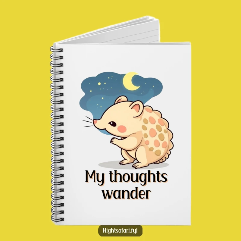 Funny Pangolin Notebook: Curious Character Jotting Night Air Searches