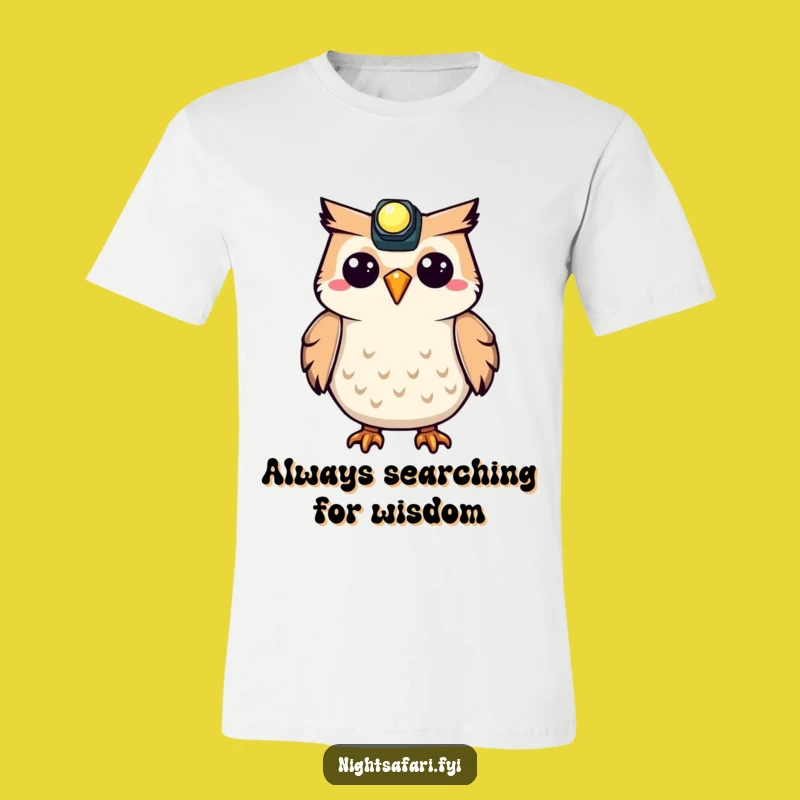 Funny Happy Owl Headlamp T-Shirt: A Delightful Hooting Tee for Humor Lovers