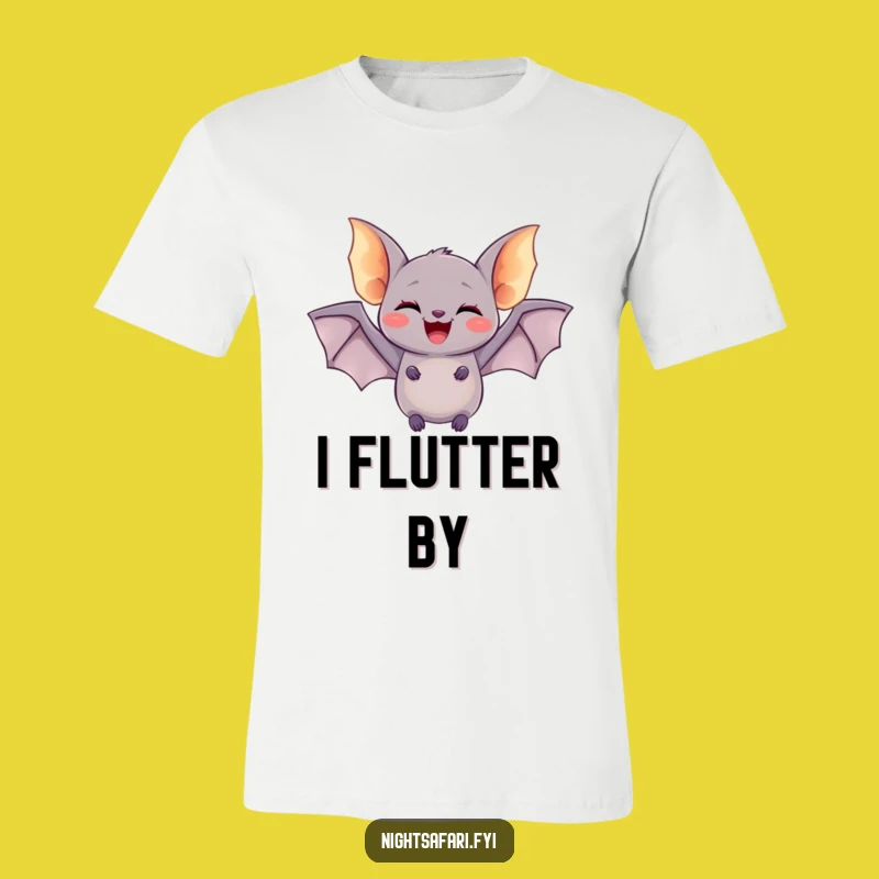 Funny Delighted Bat T-Shirt - Glowing Wings Flutter Design Gift