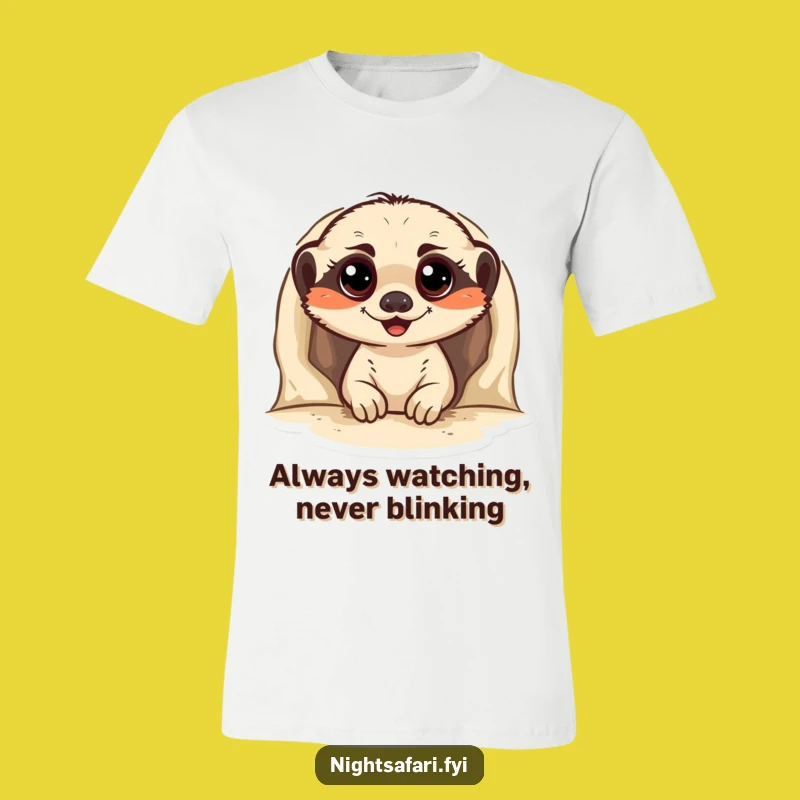 Funny Meerkat Wide Eyes T-Shirt: Cheerful Peeker Tee, Perfect Humorous Animal Lover Gift