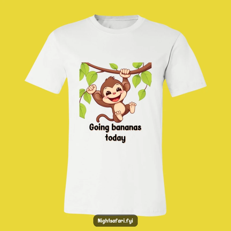 Funny Monkey Vine T-Shirt: Swinging Primate Humor Tee, Ideal Funny Gift