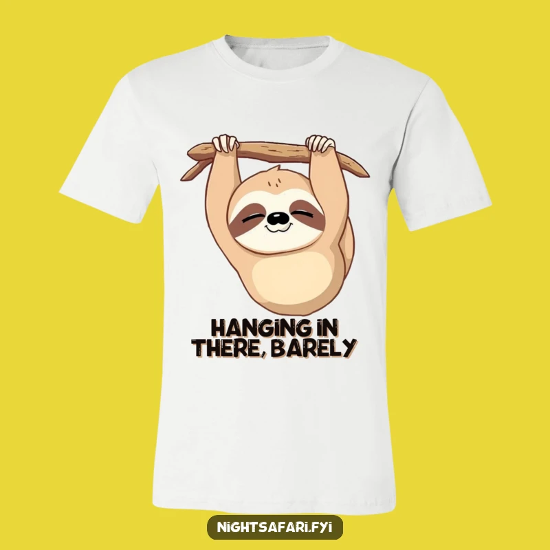 Funny Sloth T-Shirt: Sleepy Wink for a Hilarious Gift