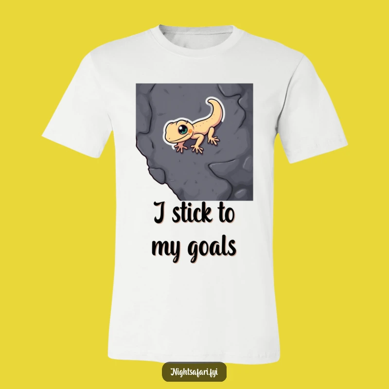 Funny Gecko T-Shirt: Show Off Your Determination with this Hilarious Climbing Design