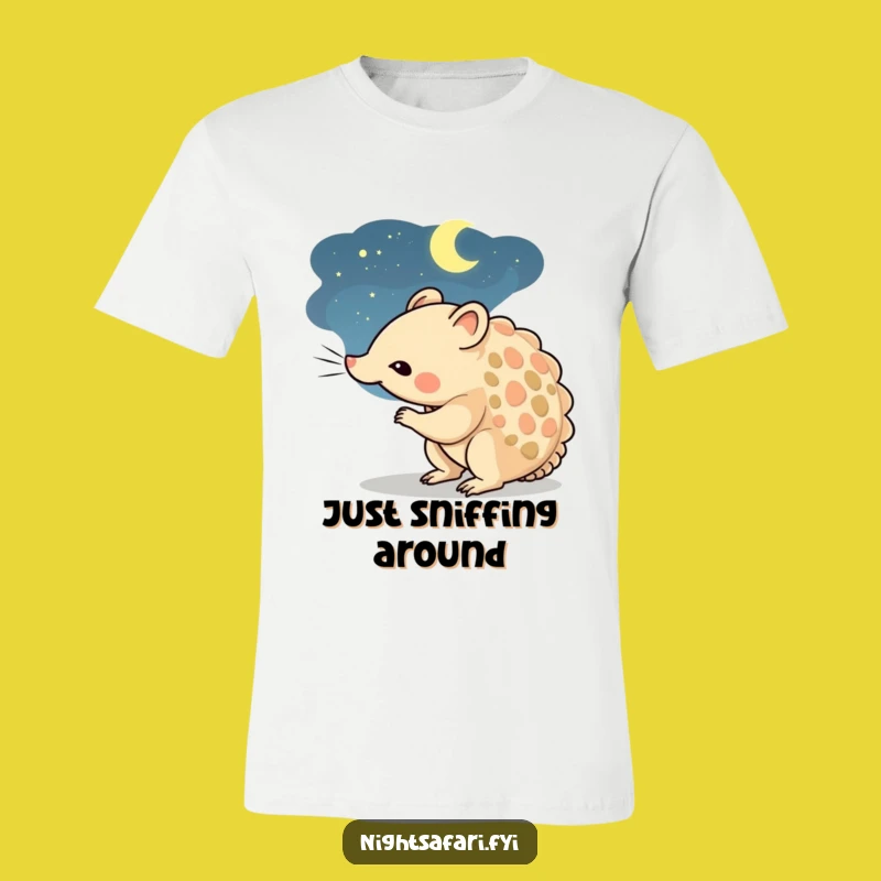 Funny Pangolin T-Shirt: Curious Character's Night Air Sniff