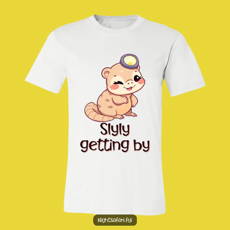 Funny Pangolin Headlamp T-Shirt - Winking Critter Humor Tee Gift