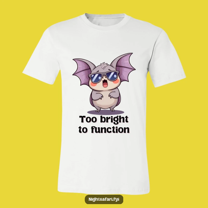Funny Sleepy Bat Sunglasses T-Shirt: Chill Vibes & Humor!