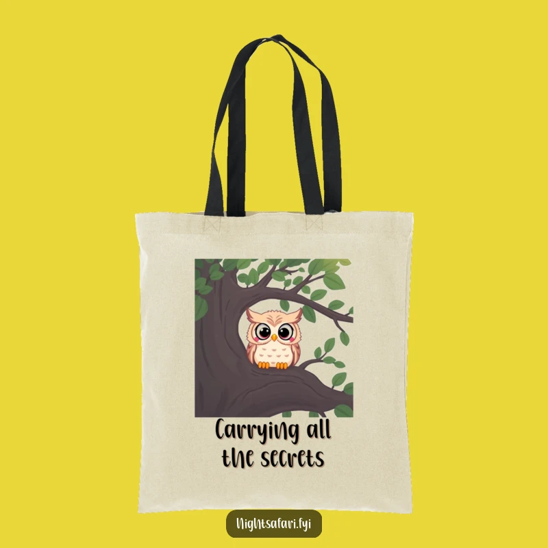Funny Curious Owl Tote Bag - Carry Your Mysteries!