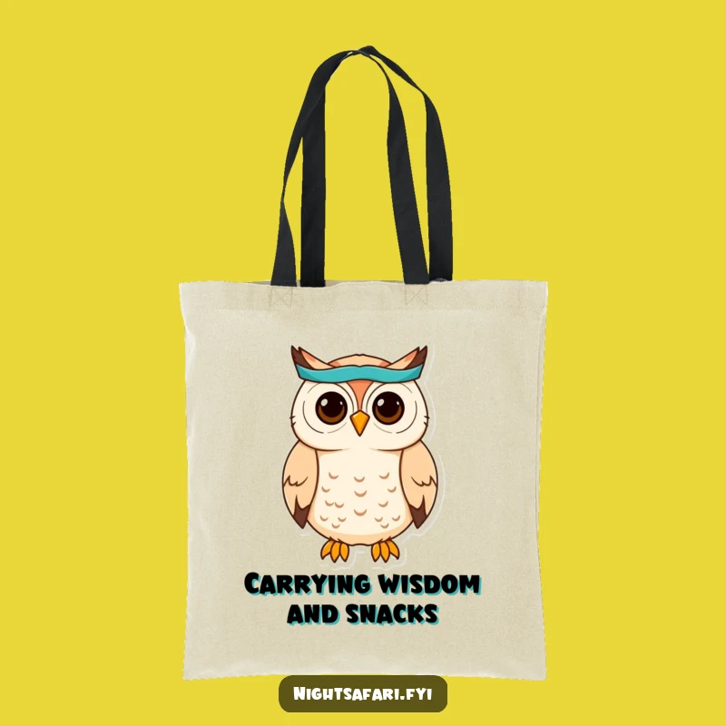 Funny Owl Headband Tote Bag: Carry Your Wisdom In This Cute Owl Bag Gift