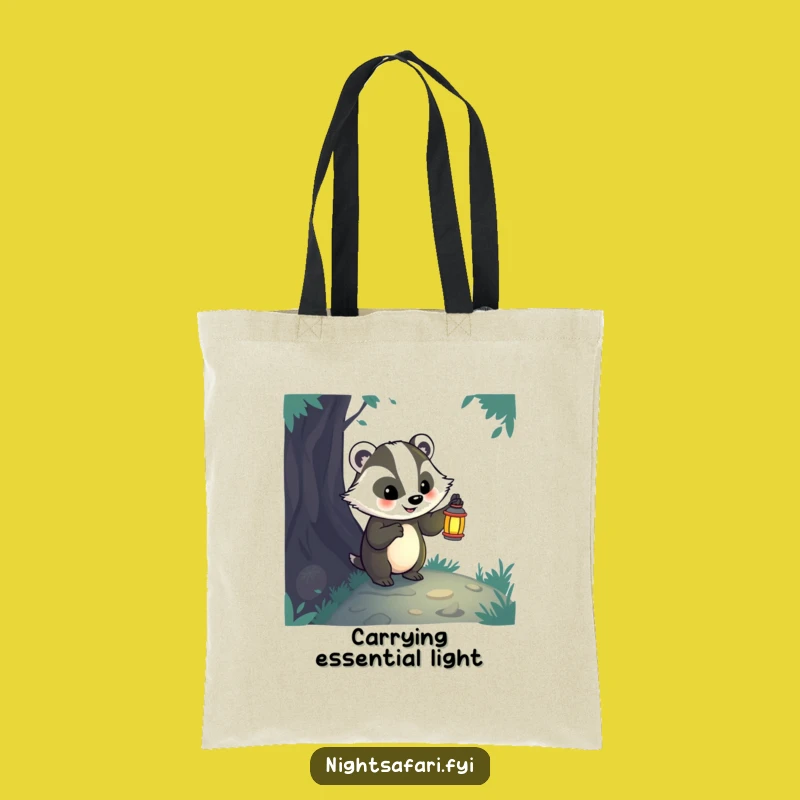 Funny Badger Lantern Tote: Adventure Style, Great Funny Gift