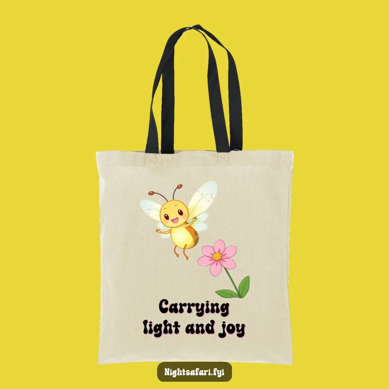 Funny Firefly Glow Tote Bag: Carry Your Light and Joy