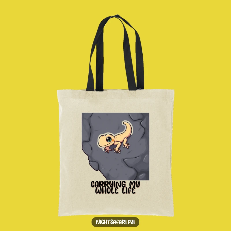 Funny Gecko Tote Bag: Carry Your Essentials with Hilarious Determination, Great Funny Gift