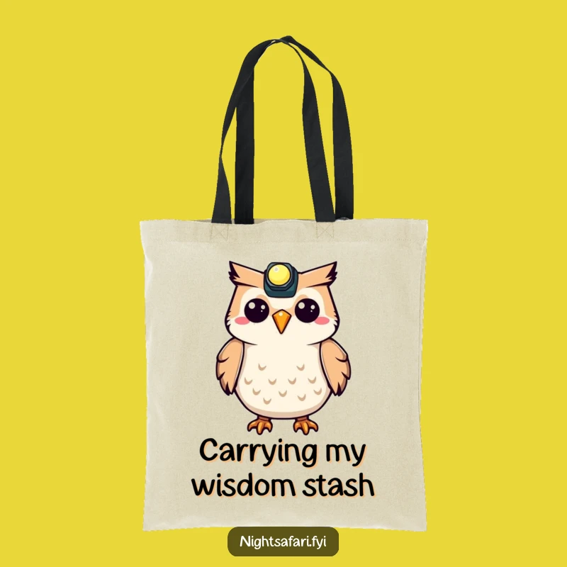 Funny Owl Headlamp Tote Bag: Carry Your Joy with a Hooting Delight