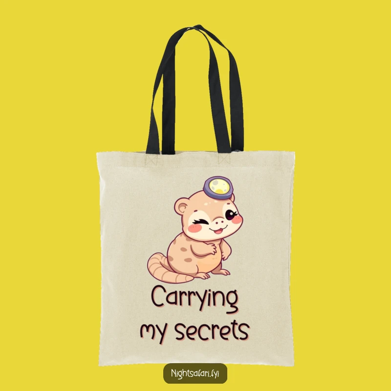 Funny Pangolin Headlamp Tote Bag - Carry Your Humor Wickedly