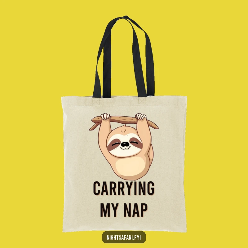 Funny Sloth Tote Bag: Sleepy Wink - Hilarious Gift!