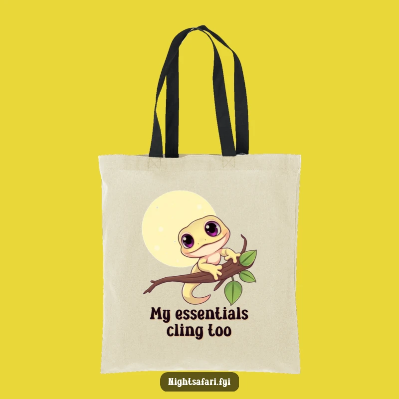 Funny Gecko Tote Bag - Cute Moonlit Carryall, Ideal Funny Gift